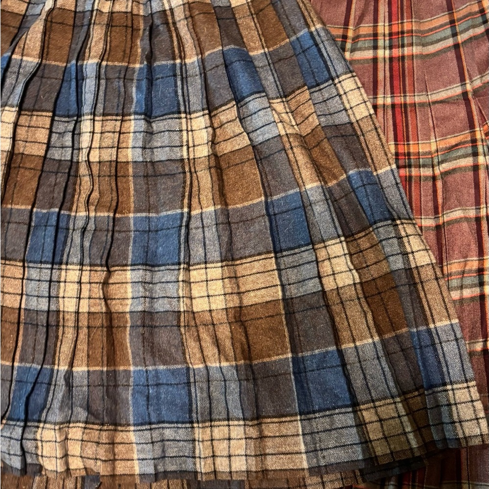2 vintage plaid skirts